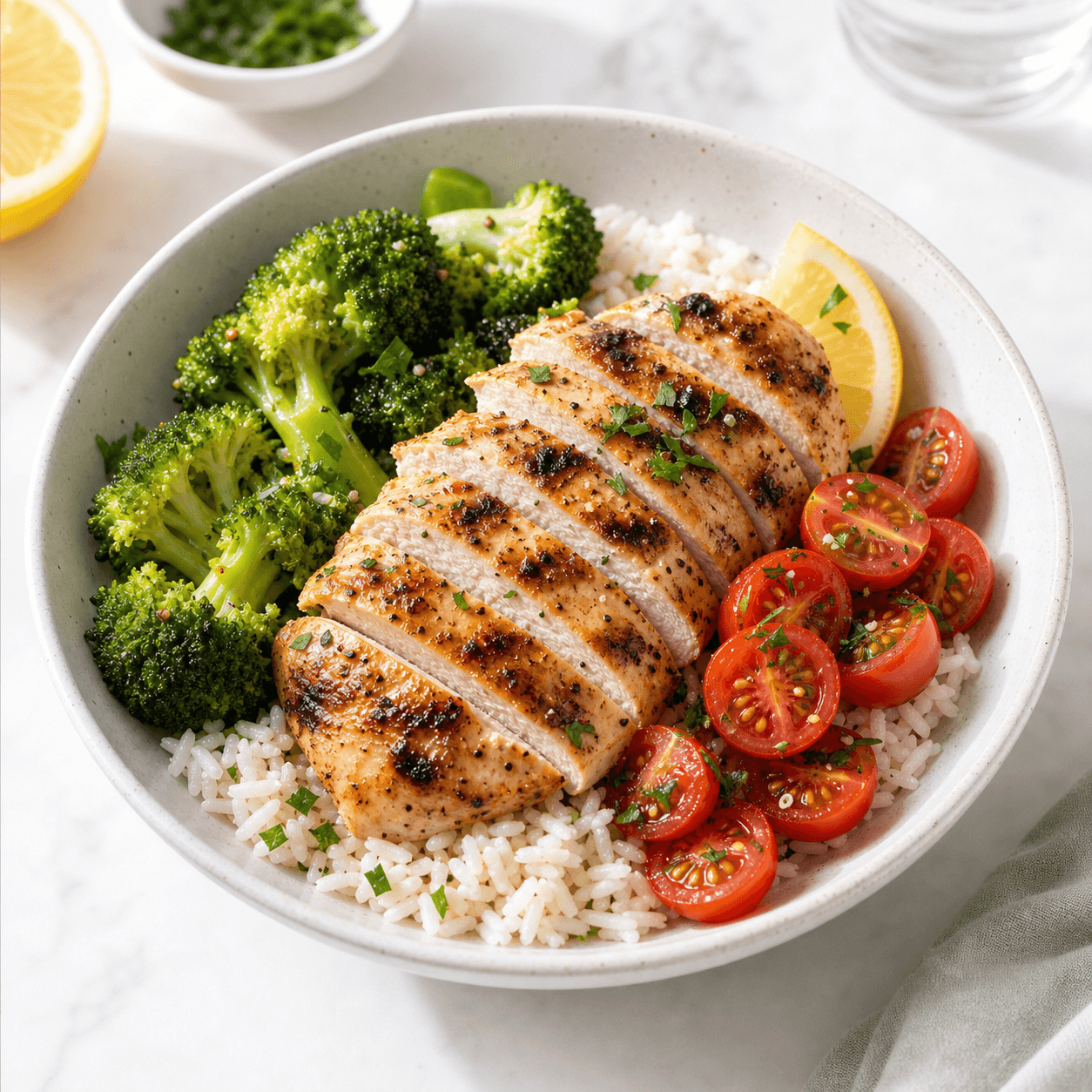 A simple prepared dinner bowl